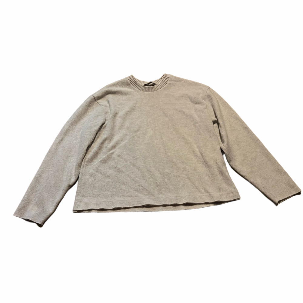 Zara Cream Ribbed Sweater